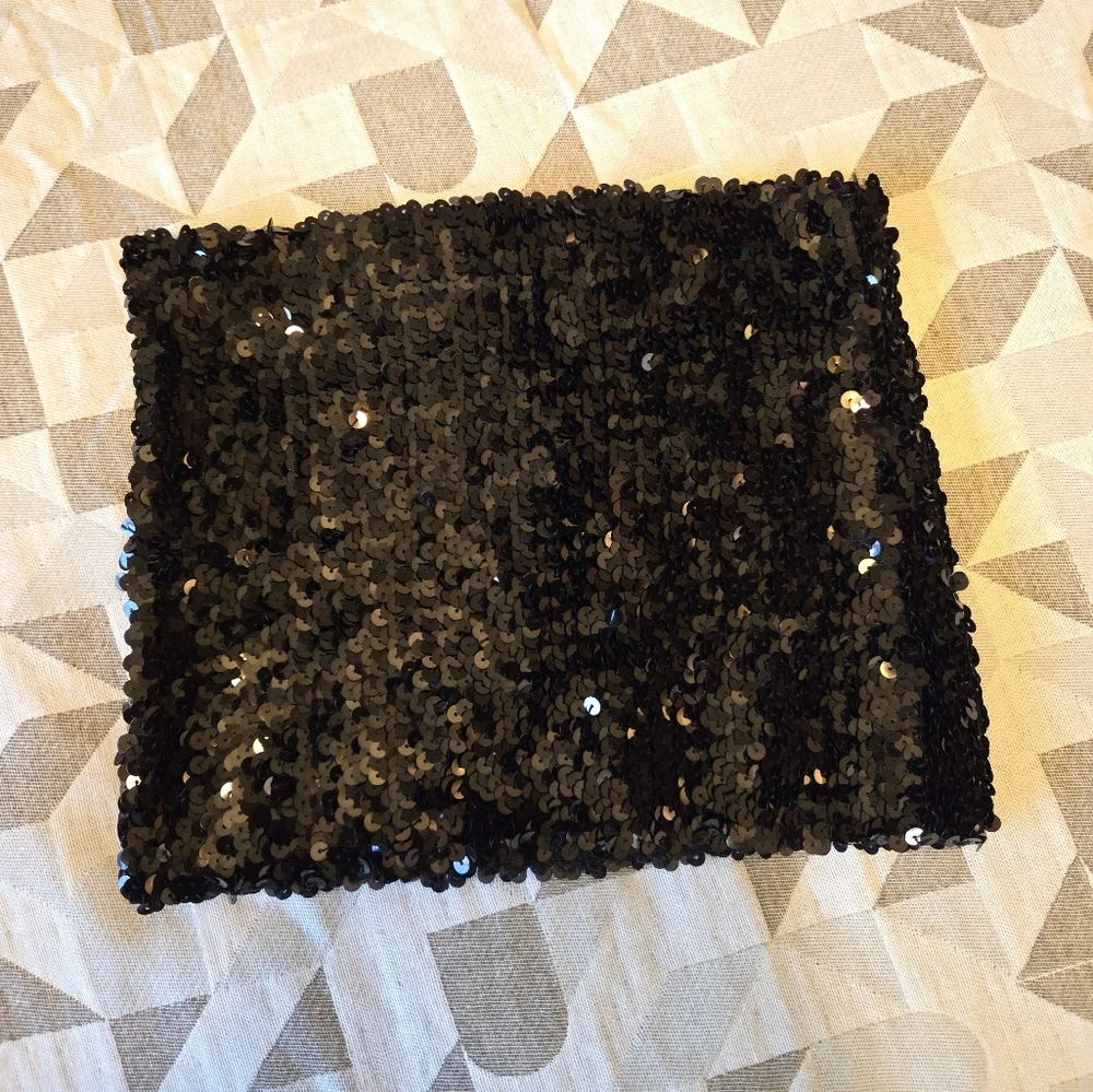 Pink Black Sequin Bandeau - Picture 4 of 6